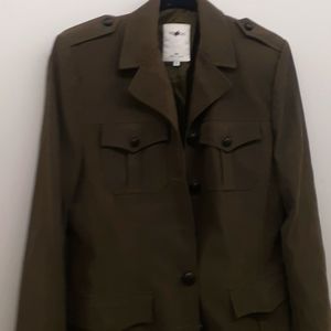 * VERTIGO PARIS Olive Green Utility Military  jacket Blazer L SCHOOLBOY UNIFORM